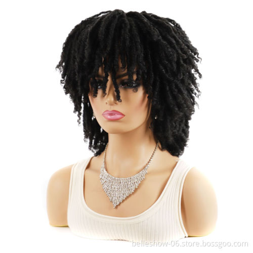 African small curly wig head illustration African tube curly hollow curly small dirty braid wig headgear wigs